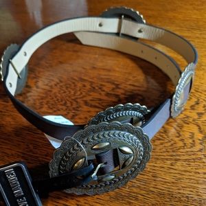 Steve Madden Belt Brown Gold Western